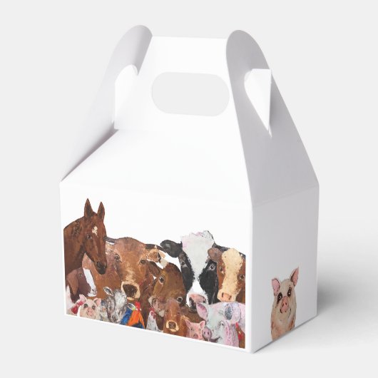 Boerderij Dieren Partij gunst Bedankdoosjes (Achterkant)