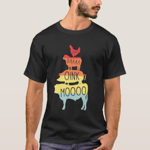 Boerderij Dieren Piramide Boerderij Landelijk Meis T-shirt