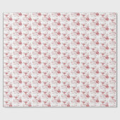 Boerderij Dieren Toile (Rood) Cadeaupapier (Vlak)