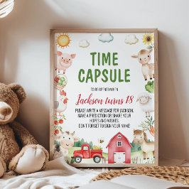Boerderij Dieren Verjaardag Party Time Capsule Sig Poster