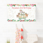 Boerderij Dieren Verjaardagsfeest Vlag Spandoek (Insitu)