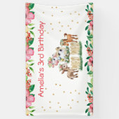 Boerderij Dieren Verjaardagsfeest Vlag Spandoek (Verticaal)