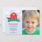 Boerderij Dierendag Partij Fotouitnodiging Kaart (Voorkant)