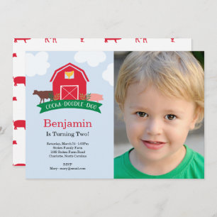 Boerderij Dierendag Partij Fotouitnodiging Kaart