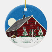 Boerderij Dierenkerstcadeau voor de dierenarts Keramisch Ornament (Achterkant)