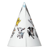 Boerderij Dierenplezier Rode Schuur & Rode Tractor Feesthoedjes (Achterkant)