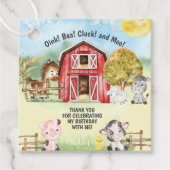 Boerderij Dierenschuur Theme 2e Verjaardag Bedankjes Labels (Voorkant)