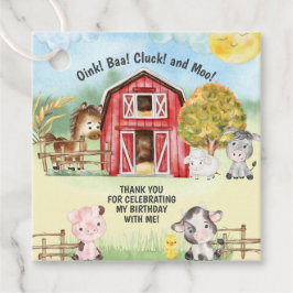 Boerderij Dierenschuur Theme 2e Verjaardag Bedankjes Labels