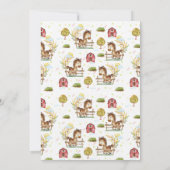 Boerderij Dierenschuur Theme 2e Verjaardag Kaart (Achterkant)