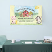 Boerderij Dierenschuur Theme 2e Verjaardag Spandoek (Beurs)