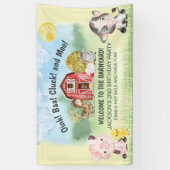 Boerderij Dierenschuur Theme 2e Verjaardag Spandoek (Verticaal)
