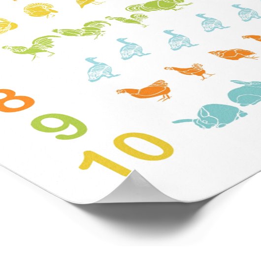 Boerderij Dierenteldruk Poster (Hoek)