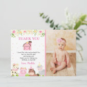 Boerderij Dierentuin Dieren Verjaardag Dank Je Kaa Kaart (Staand voorkant)