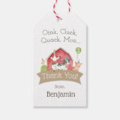 Boerderij dierentuin- en baardveeg-Label Cadeaulabel (Voorkant)