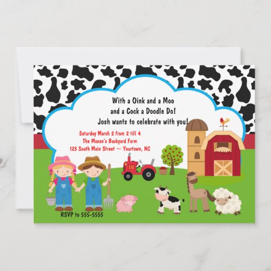 Boerderij - dierentuin kaart (Voorkant)