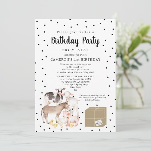 Boerderij dierentuin van ver kaart (Staand voorkant)