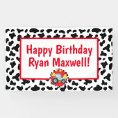 Boerderij dierentuinbanner, tractor, land spandoek (Horizontaal)