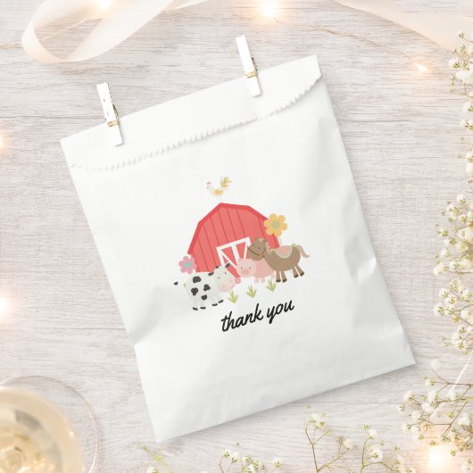 boerderij dierenverjaardagsfeestje gunsttassen bedankzakje (Geknipt)