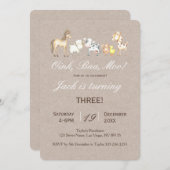 Boerderij Dierenverjaardagsuitnodiging Kaart (Voorkant / Achterkant)