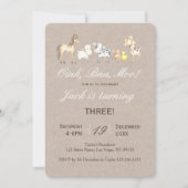 Boerderij Dierenverjaardagsuitnodiging Kaart (Voorkant)