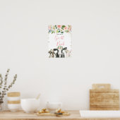 Boerderij Dierenvezel Baby shower Guest Book Poster (Keuken)