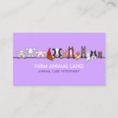 Boerderij Diergeneeskundig paars Visitekaartje (Voorkant)