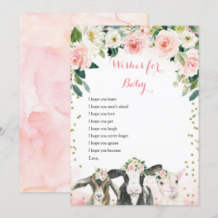 Boerderij dierlijk afval wenst Baby Kaart