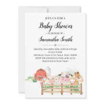 Boerderij Dierlijk Baby shower Landdieren