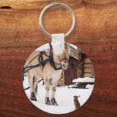 Boerderij dierlijk praatpaard en konijnen sleutelhanger (Voorkant)