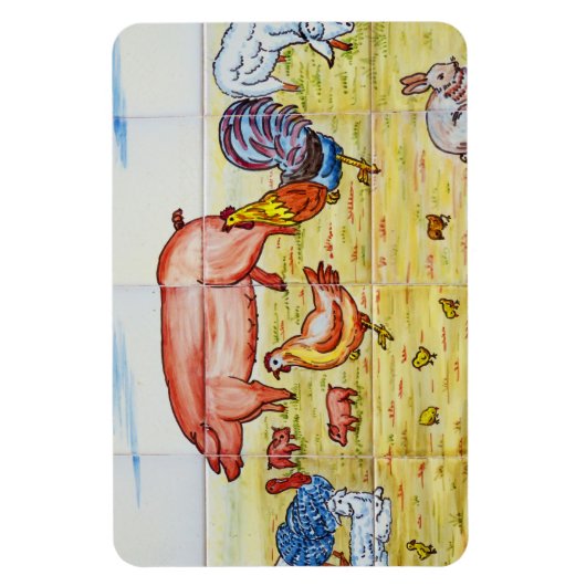  boerderij dierlijk rustiek schattig magneet (Verticaal)