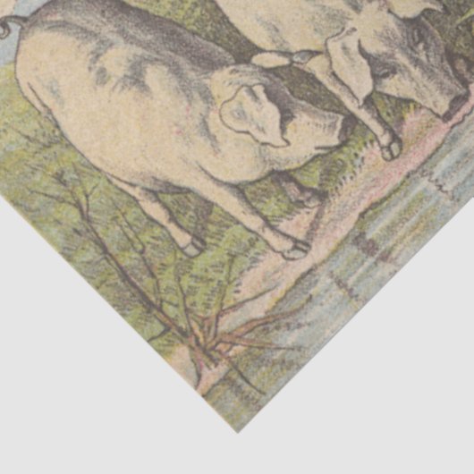  Boerderij Dierlijke Ephemeral Farmhouse Decoupage Tissuepapier (Detail)