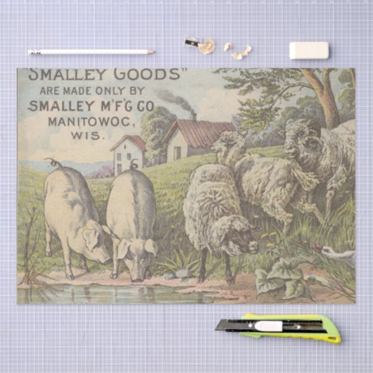  Boerderij Dierlijke Ephemeral Farmhouse Decoupage Tissuepapier (Craft)