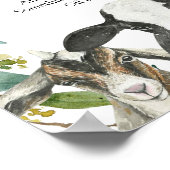 Boerderij Dierlijke Greenery Boy Late Night Diaper Poster (Hoek)