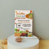 Boerderij Dierlijke herfst Pompoen Jongen Eerste V Kaart