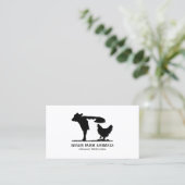 Boerderij Dierlijke Koe Schapenkip Visitekaartje (Staand voorkant)