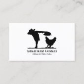 Boerderij Dierlijke Koe Schapenkip Visitekaartje (Voorkant)