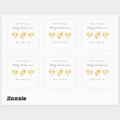 Boerderij Dierlijke kuikens baby shower Bookplaat Vierkante Sticker (Vel)