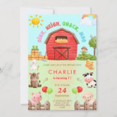 Boerderij Dierlijke Petting Zoo Kind Birthday-uitn Kaart (Voorkant)