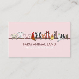 Boerderij Dierlijke Roze Visitekaartje