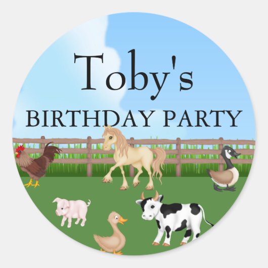 Boerderij Dierlijke Sticker (Voorkant)