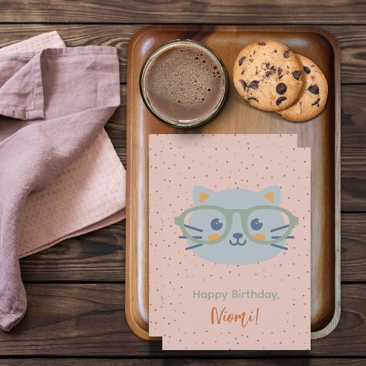 Boerderij Dierlijke Verjaardag Kat Kleurrijke Stip