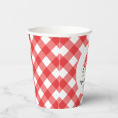 Boerderij Dierlijke Verjaardag rode geruite papier Papieren Bekers (Rechts)