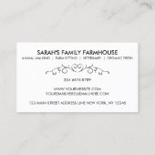 Boerderij Dierlijke Veterinaire koe Dank u Visitekaartje (Achterkant)