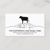 Boerderij Dierlijke Veterinaire koe Dank u Visitekaartje (Voorkant)