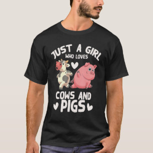 Boerderij dierlijke vrouwen gewoon een meisje dat t-shirt