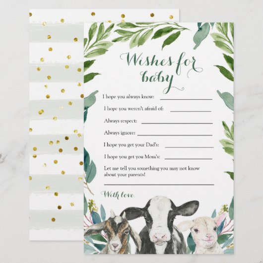 Boerderij diervriendelijke jongen wil Baby (Voorkant / Achterkant)