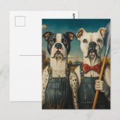 Boerderij Dogs Americana Portret Briefkaart (Voorkant / Achterkant)