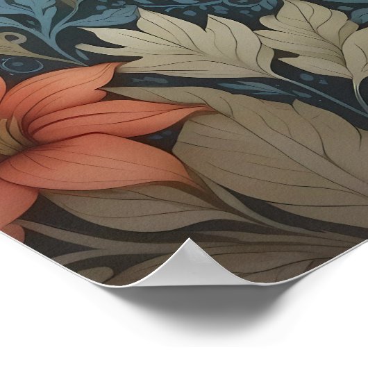 Boerderij Donkey William Morris geïnspireerd Poster (Hoek)