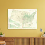 Boerderij door provincies canvas afdruk (Insitu (Woonkamer))