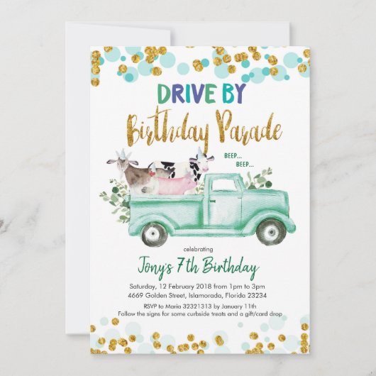 Boerderij Drive beroemd gemaakt door Boy Birthday  Kaart (Voorkant)